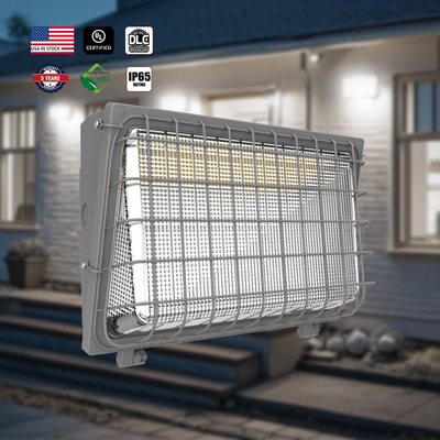 Zmniejszający się 3CCT regulowany LED Wall Pack Light With Microwave Motion Sensor Photocell IP65