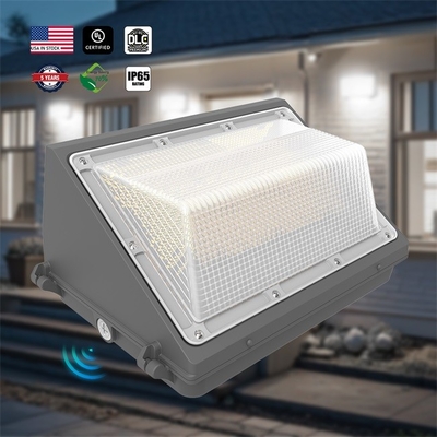 DLC UL Wysokiej jakości 120W Woda LED zewnętrzna Światło Wall Pack Aluminiowe ciało Pohotocell do certyfikacji Garden Street